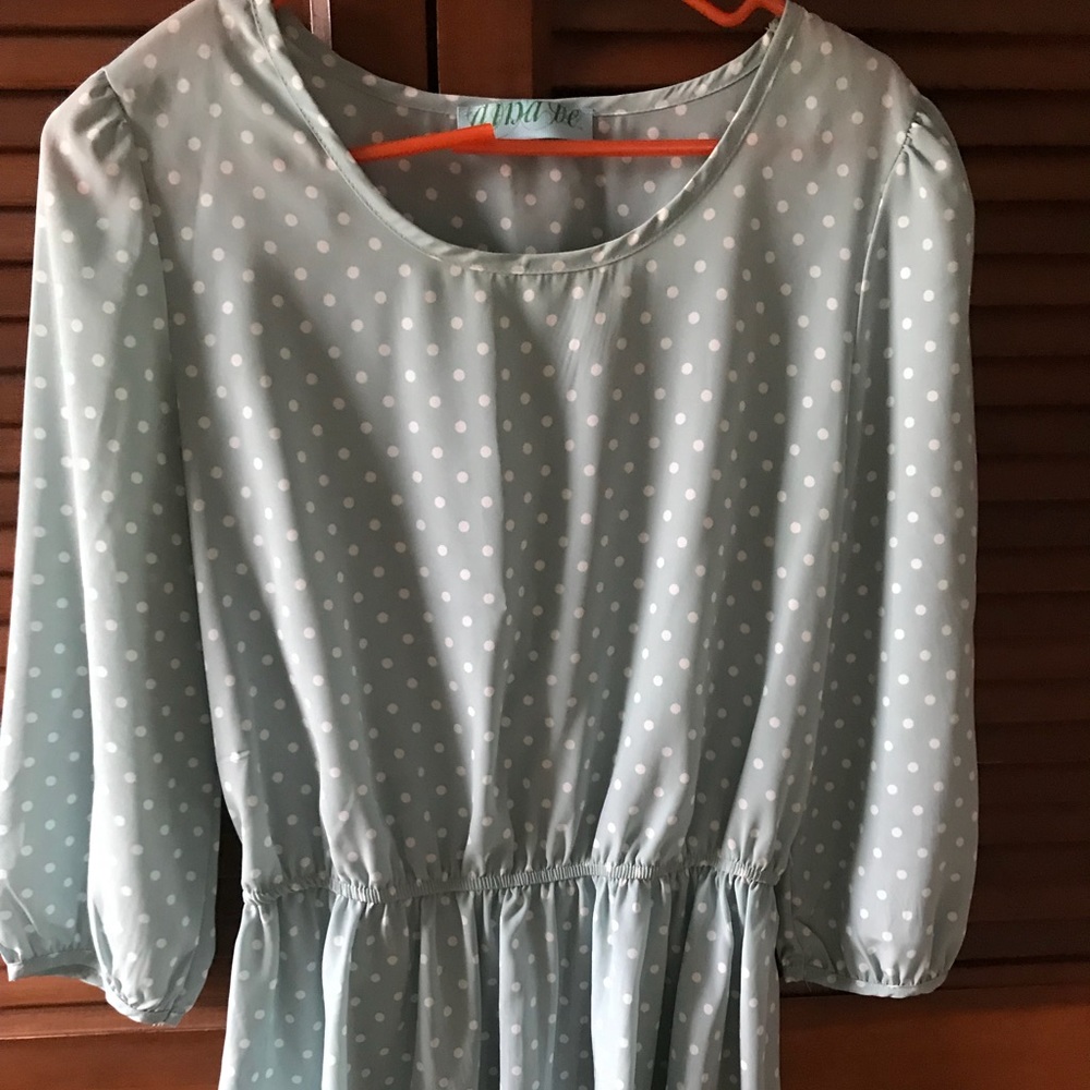 light blue polka dot cami